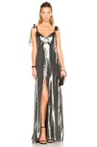 Saint Laurent Metallic Gown In Metallics