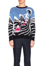 Thom Browne Surfing Scenery Pullover In Blue