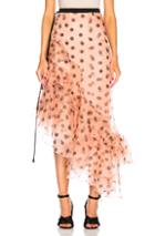 Johanna Ortiz Walking Palm Silk Organza Skirt In Pink,geometric Print