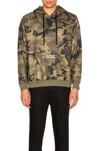 Gcds Logo Hoodie In Green,abstract
