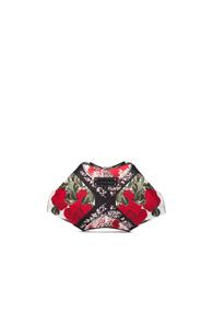 Alexander Mcqueen Small Demanta Clutch In Black,white,floral