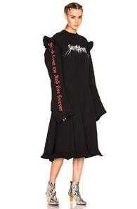 Vetements 70s Print Dress In Black