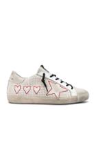 Golden Goose Hearts And Star Superstar Sneakers In White