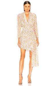 Dodo Bar Or Ava Mini Dress Devore In Pink,metallic,polka Dots