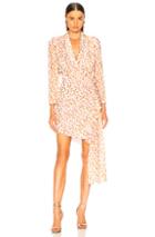 Dodo Bar Or Ava Mini Dress Devore In Pink,metallic,polka Dots