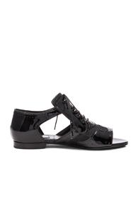 Givenchy Cut Out Patent Leather Flats In Black