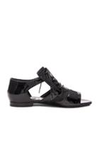Givenchy Cut Out Patent Leather Flats In Black