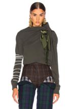 Y Project Scarf Sweatshirt In Green