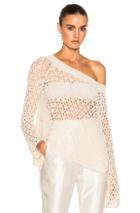 Jonathan Simkhai Cage Pearl Off Shoulder Top In White