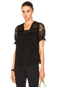 Needle & Thread Embroidered Top In Black