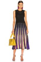Msgm Knit Dress In Black,purple,stripes,pink,yellow
