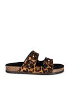 Saint Laurent Leopard Jimmy Slide In Animal Print,neutral