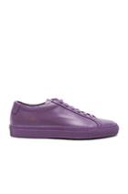 Common Projects Leather Original Low Achilles Sneakers In Purple