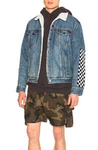 Rhude Rhacer Trucker Jacket In Blue
