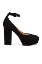 Gianvito Rossi Suede Mary Jane Pumps In Black