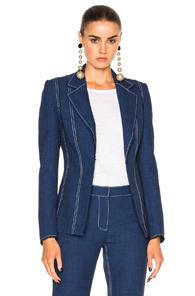 Wes Gordon Prism Blazer In Blue