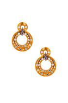 Lele Sadoughi Starlight Crystal Hoop Earrings In Brown
