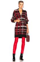 Rag & Bone Dawson Cardigan In Black,checkered & Plaid,red