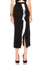 Roland Mouret Satin Crepe Brantley Skirt In Black,white