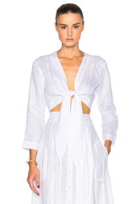 Lisa Marie Fernandez Tie Top In White