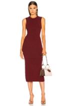 Victoria Beckham Slub Signature Dress In Red