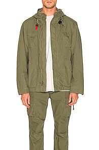 John Elliott Military Zip Field Jacket In Green