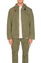 John Elliott Military Zip Field Jacket In Green