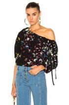Chloe Firework Fil Coupe Blouse In Black,abstract