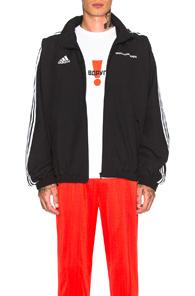 Gosha Rubchinskiy X Adidas Woven Hoodie In Black,white