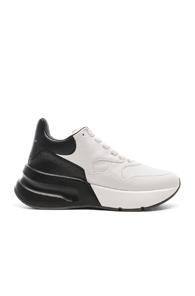 Alexander Mcqueen Two Tone Platform Sneakers In White,black