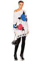 Msgm Floral Sweater In White,floral
