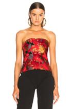 Marques ' Almeida Snap Corset Top In Floral,red