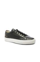 Common Projects Original Leather Achilles With White Sole In Black