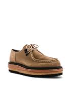 Sacai Suede Hybrid Sole Shoes In Neutral