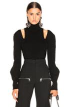 Chloe Shoulder Cutout Turtleneck Sweater In Black