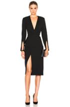 Protagonist Deep V Tailored Dress In Black