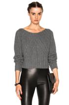 Theperfext Casey Cropped Long Sleeve Sweater In Gray