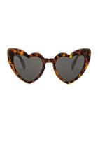 Saint Laurent Loulou Sunglasses In Brown,animal Print