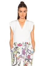 Etro Sleeveless Solid Silk Top In White
