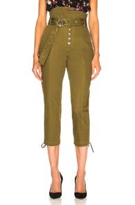 Marissa Webb Gia Twill Pant In Green