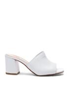 Maryam Nassir Zadeh Leather Mar Mules In White