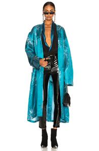 Haider Ackermann Peignoir Coat In Blue,floral