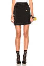 Loewe Gold Button Mini Skirt In Black