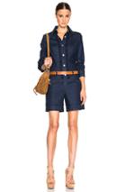See By Chloe Denim Romper In Blue