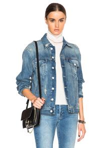 Mother Drifter Jacket In Blue