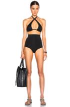 Ephemera Wrap One Piece Swimsuit In Black