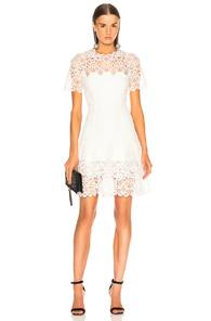 Jonathan Simkhai Multimedia Lace Mini Tee Dress In White