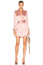 Michelle Mason Belted Dress Jacket In Pink