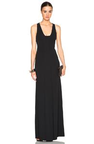 Calvin Klein Collection Fabiola Stretch Matt Cady Dress In Black