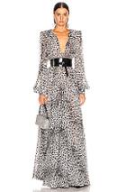 Redemption Leo Puff Sleeve Dress In Animal Print,gray